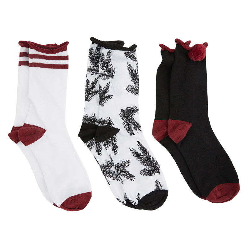 Holiday Fashion Socks - Pack of 3