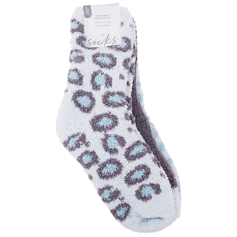 Animal Print Cozy Socks - Pack of 3