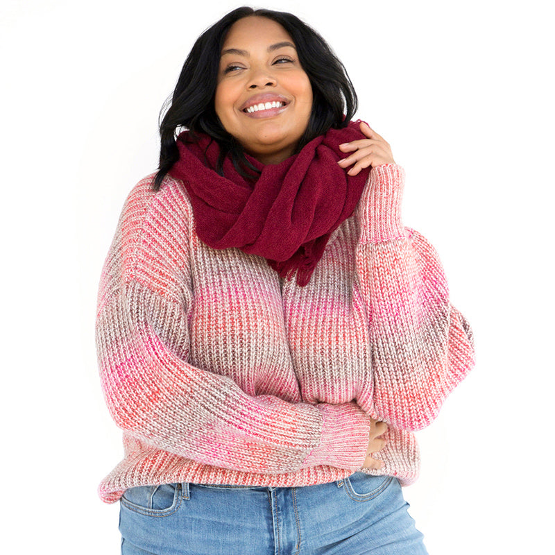 Oversized Pink Scarf